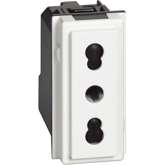 LN- Priza 2P+T 10/16A 250Vac alba - BTicino KW4180
